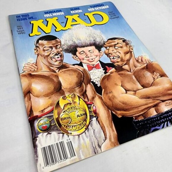 Mad Magazine #297 September 1990 Boxing Mike Tyson Title Fight Drucker Cover FN+ - Picture 2 of 7